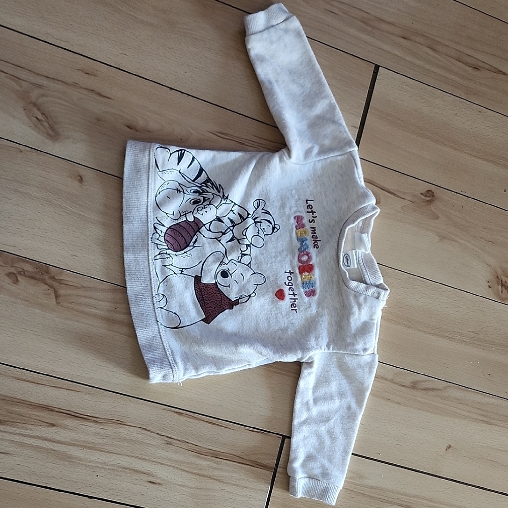 H&M White Kids Sweatshirt with Playful Graphic